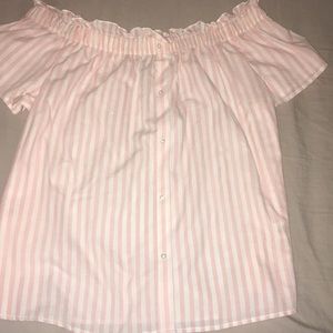 Pink and white shirt